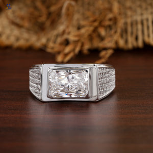 3.28+ Carat Radiant Cut Diamond Ring,Men's Ring, Engagement Ring, Wedding Ring, E Color, VVS2-VS2 Clarity