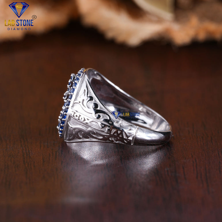 0.35 + Carat Round & B.Round Cut Diamond & Gemstone White Gold Ring, Engagement Ring, Wedding Ring, E Color, VVS2-VS2 Clarity