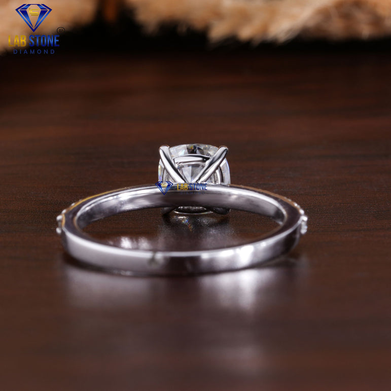 1.34 + Carat Cushion & Round Cut Diamond Ring, Engagement Ring, Wedding Ring, E Color, VVS2-VS2 Clarity