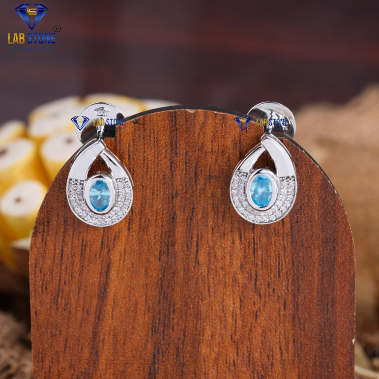 5.037 + Carat B.Oval & Round Brilliant Cut Diamond Pendant & Earring, Engagement Pendant & Earring, Wedding Pendant And Earring, E Color, VVS2-VS2 Clarity