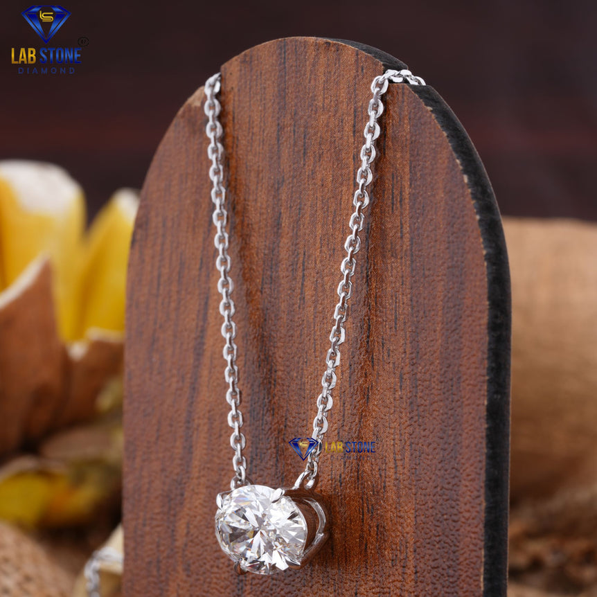 3.52 + Carat Oval Cut Diamond Pendant, Engagement Pendant, Wedding Pendant, E Color, VVS2-VS2 Clarity
