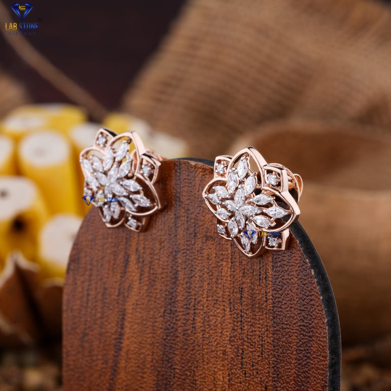 3.43 + Carat Round,Marquise & Pear Brilliant Cut Diamond Pendant & Earring, Engagement Pendant & Earring, Wedding Pendant And Earring, E Color, VVS2-VS2 Clarity