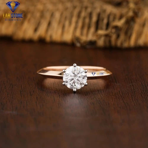 0.50 + Carat Round Cut Diamond Ring, Engagement Ring, Wedding Ring, E Color, VVS2-VS2 Clarity