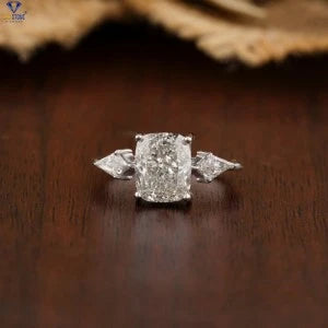 4.85+ Carat Cushion & Kite Cut Diamond Ring, Engagement Ring, Wedding Ring, E Color, VVS2-VS2 Clarity