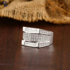2.486+ Carat Round & Baguette Cut Diamond Ring, Engagement Ring, Wedding Ring, E Color, VVS2-VS2 Clarity
