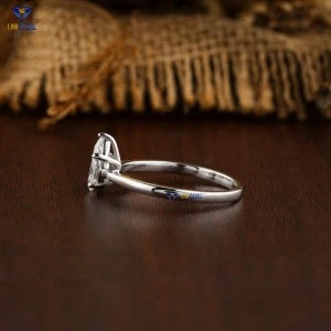 0.87+ Carat Pear Brilliant Cut Diamond Ring, Engagement Ring, Wedding Ring, E Color, VVS2-VS2 Clarity