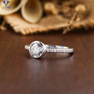1.176+ Carat Round Brilliant Cut Diamond Ring, Engagement Ring, Wedding Ring, E Color, VVS2-VS2 Clarity