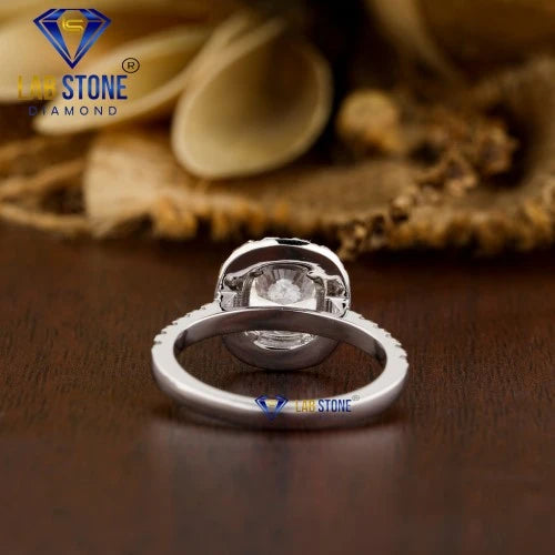 3.00+ Carat Cushion & Round Cut Diamond Ring, Engagement Ring, Wedding Ring, E Color, VVS2-VS2 Clarity