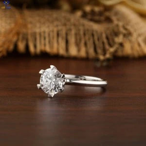 2.00+ Carat Round Brilliant Cut Diamond Ring, Engagement Ring, Wedding Ring, E Color, VVS2-VS2 Clarity