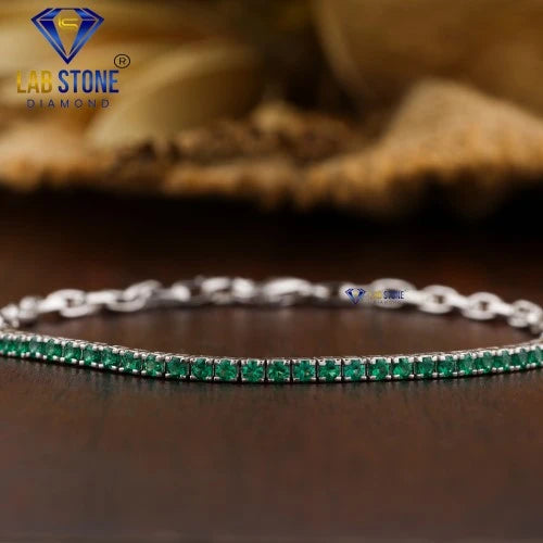 0.90 + Carat F.G.Round GemStone Bracelet, White Gold, Gemstone Bracelet, Engagement Bracelet, Wedding Bracelet, E Color, VVS2-VS2 Clarity