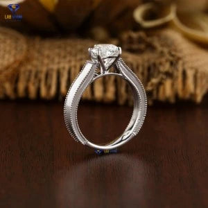 1.30+ Carat Heart Cut Diamond Ring, Engagement Ring, Wedding Ring, E Color, VVS2-VS2 Clarity