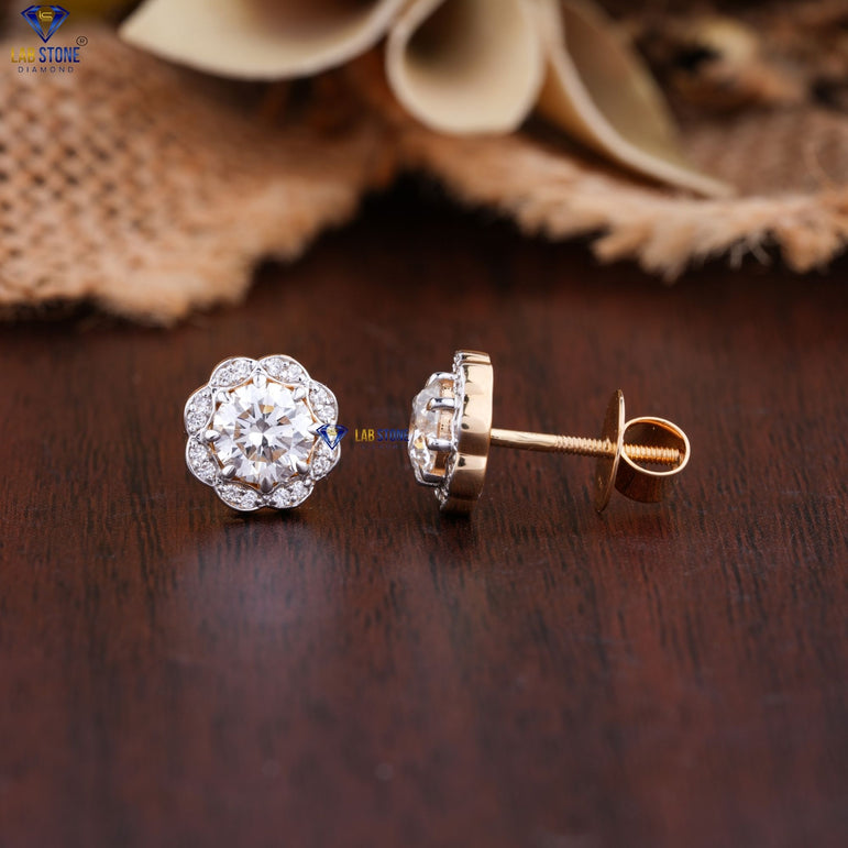 1.54 + Carat Round Cut Diamond Earring, Engagement Earring, Wedding Earring, E Color, VVS2-VS2 Clarity