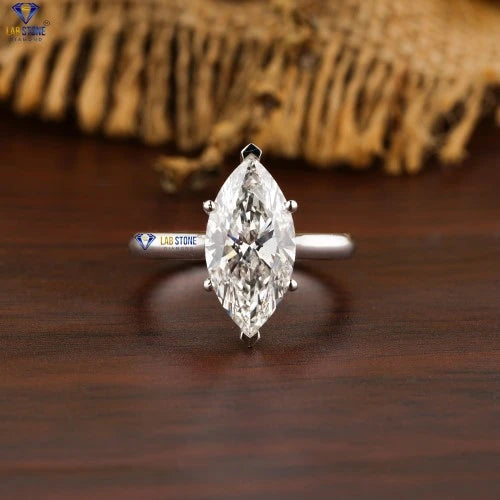 3.08+ Carat Marquise Cut  Diamond Ring, Engagement Ring, Wedding Ring, E Color, VVS2-VS2 Clarity