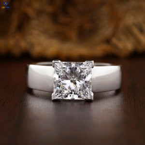 3.62+ Carat Princess Cut Diamond Ring, Engagement Ring, Wedding Ring, E Color, VVS2-VS2 Clarity