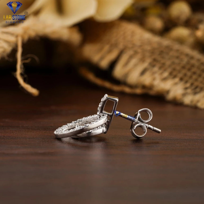2.522 +Carat Round Cut Diamond Earring, 925 Silver, Labgrown Diamond , Engagement Earring, Wedding Earring, E Color, VVS2-VS2 Clarity