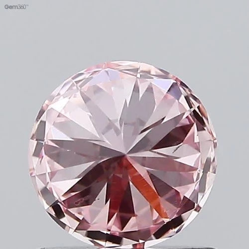0.73ct Labgrown Diamonds, Round , HPHT Diamond, Colour Fancy Intense Pink, Clarity SI1, Labstonejewel