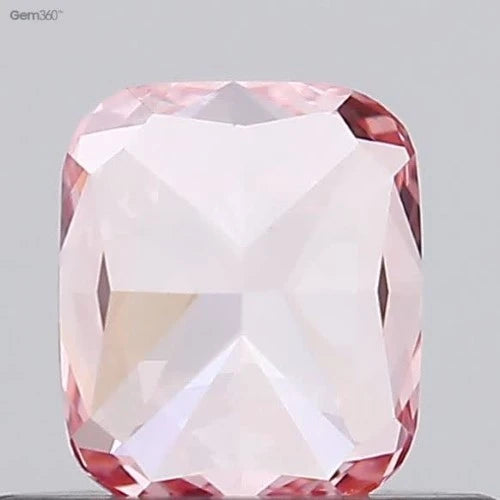 0.5ct Labgrown Diamonds, Cushion, CVD Diamond, Colour Fancy Vivid Pink, Clarity VS1, Labstonejewel