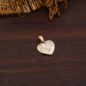 0.10 + Carat Round Brilliant Cut Heart Diamond Pendant ,Yellow Gold  , Engagement Pendant, Wedding Pendant, E Color, VVS2-VS2 Clarity