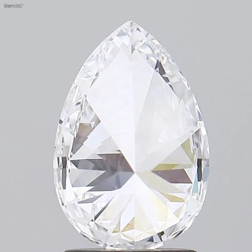0.97ct Labgrown Diamonds, Pear, HPHT Diamond, Colour D, Clarity VS1, Labstonejewel
