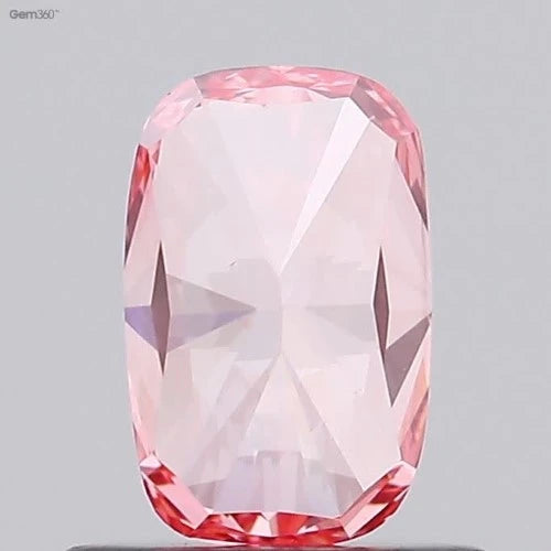 0.68ct Labgrown Diamonds, Cushion, CVD Diamond, Colour Fancy Vivid Pink, Clarity VS2, Labstonejewel