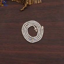 10.08 + Carat Round Cut Diamond Necklace, Yellow Gold, Diamond Necklace, Engagement Necklace, Wedding Necklace, E Color, VVS2-VS2 Clarity