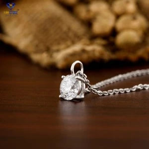 1.00+ Carat Round Cut Diamond Pendant, Engagement Pendant, Wedding Pendant, E Color, VVS2-VS2 Clarity