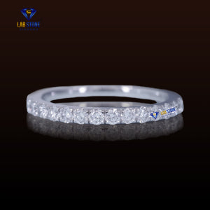 0.49+ Carat Round Brilliant Cut Diamond Ring,Half Eternity Band, Engagement Ring, Wedding Ring, E Color, VVS2-VS2 Clarity