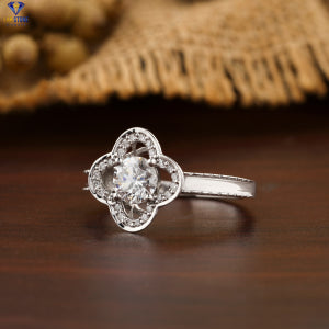 0.77+ Carat Round Brilliant Cut Diamond Ring, Engagement Ring, Wedding Ring, E Color, VVS2-VS2 Clarity