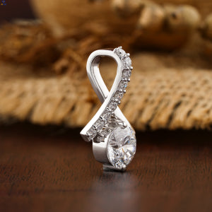 1.58 + Carat Round Cut Diamond Pendant, White Gold, Engagement Pendant, Wedding Pendant, E Color, VVS2-VS2 Clarity