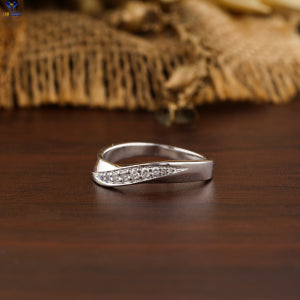 0.10+ Carat Round Brilliant Cut Diamond Ring, Engagement Ring, Wedding Ring, E Color, VVS2-VS2 Clarity