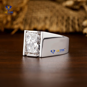 4.00+ Carat Radiant Cut Diamond Ring, Men's Ring, Engagement Ring, Wedding Ring, E Color, VVS2-VS2 Clarity