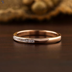 0.10+ Carat Round Brilliant Cut Diamond Ring, Engagement Ring, Wedding Ring, E Color, VVS2-VS2 Clarity