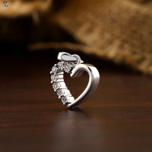 0.014 + Carat  Round Cut Heart Diamond Pendant ,White Gold , Engagement Pendant, Wedding Pendant, E Color, VVS2-VS2 Clarity