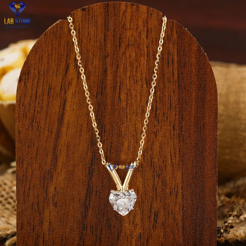1.00+ Carat Heart Cut Diamond Pendant, Engagement Pendant, Wedding Pendant, E Color, VVS2-VS2 Clarity