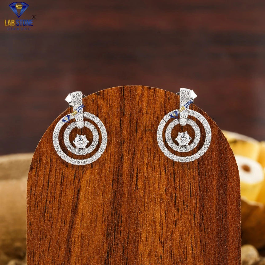 2.522 +Carat Round Cut Diamond Earring, 925 Silver, Labgrown Diamond , Engagement Earring, Wedding Earring, E Color, VVS2-VS2 Clarity