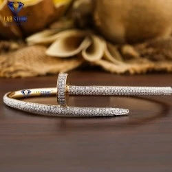 2.837 + Carat Round Cut Diamond Bracelet, Yellow Gold, Engagement Bracelet, Wedding Bracelet, E Color, VVS2-VS2 Clarity