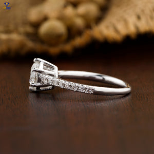1.192+ Carat Round Brilliant Cut Diamond Ring, Engagement Ring, Wedding Ring, E Color, VVS2-VS2 Clarity