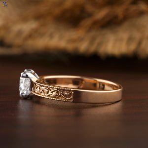 1.00+ Carat Cushion Cut Diamond Ring, Engagement Ring, Wedding Ring, E Color, VVS2-VS2 Clarity