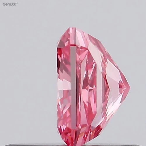 0.51ct Labgrown Diamonds, Radiant, CVD Diamond, Colour Fancy Vivid Pink, Clarity SI2, Labstonejewel