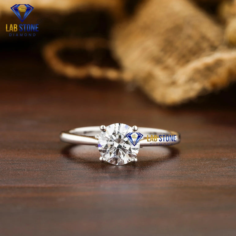 1.16+ Carat Round Cut Diamond Ring, Engagement Ring, Wedding Ring, E Color, VVS2-VS2 Clarity
