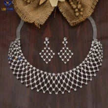 10.55 + Carat Round Cut Diamond Necklace, White Gold, Engagement Necklace, Wedding Necklace , E Color, VVS2-VS2 Clarity