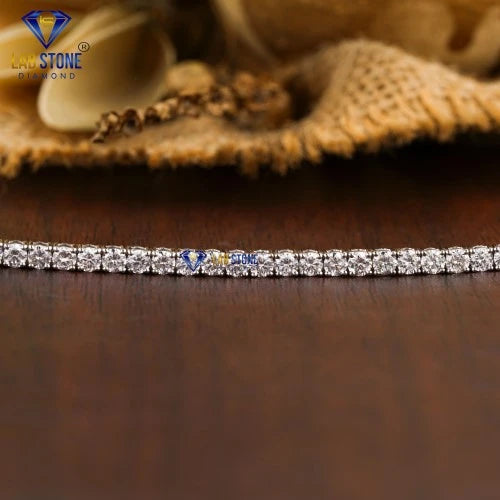 1.20 + Carat  Round Brilliant Cut Diamond Bracelet, White Gold, Tennis Bracelet, Engagement Bracelet, Wedding Bracelet, E Color, VVS2-VS2 Clarity