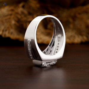 3.58+ Carat Radiant & Round Cut Diamond Ring, Men's Ring, Engagement Ring, Wedding Ring, E Color, VVS2-VS2 Clarity