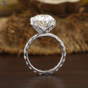 10.46+ Carat Oval And Round Cut Diamond Ring, Engagement Ring, Wedding Ring, E Color, VVS2-VS2 Clarity