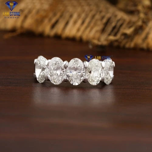 5.10+ Carat Oval Cut Diamond Ring, Engagement Ring, Wedding Ring, E Color, VVS2-VS2 Clarity