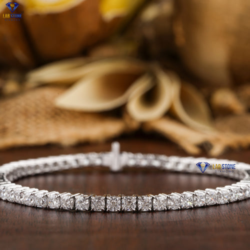 6.60+ Carat Cushion Cut Diamond Tennis Bracelet, Engagement Bracelet, Wedding Bracelet, E Color, VVS2-VS2 Clarity