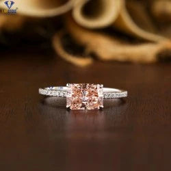 1.39+ Carat F.P. Radiant & Round Cut  Diamond Ring, Engagement Ring, Wedding Ring, E Color, VVS2-VS2 Clarity