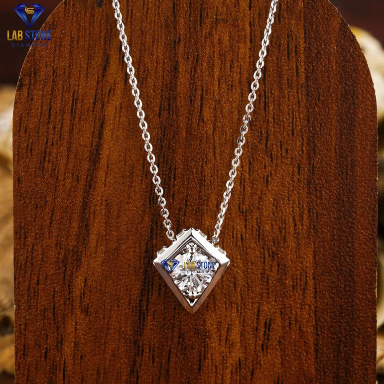0.72+ Carat Round Cut Diamond Pendant, Engagement Pendant, Wedding Pendant, E Color, VVS2-VS2 Clarity