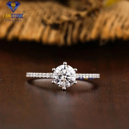 1.172 + Carat Round Cut Diamond Ring, Engagement Ring, Wedding Ring, E Color, VVS2-VS2 Clarity