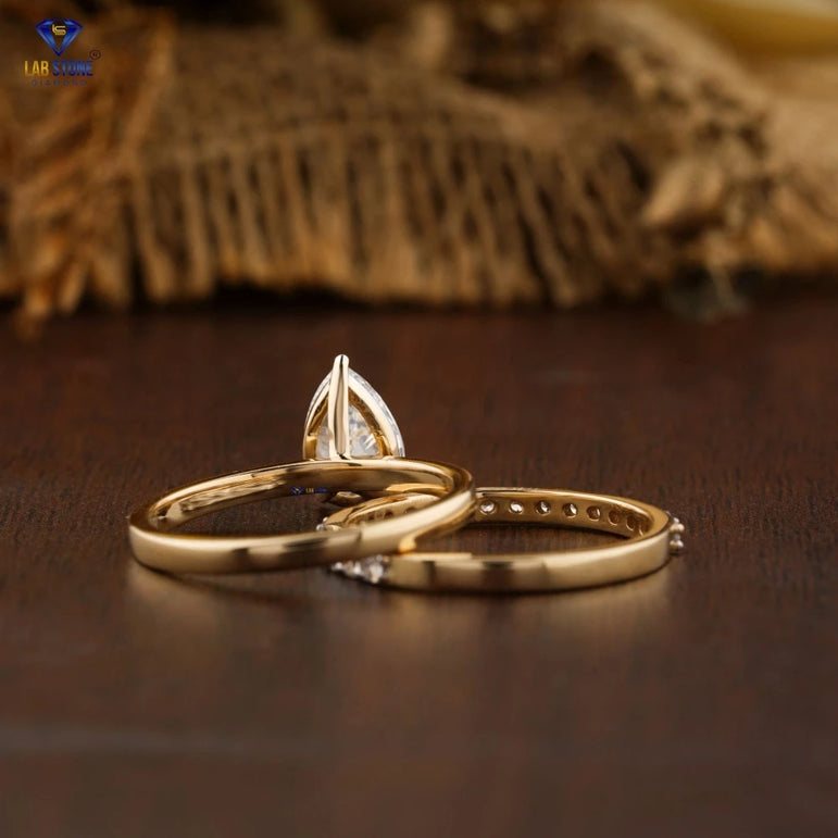 1.28+ Carat Pear Cut Diamond Ring, Engagement Ring, Wedding Ring, E Color, VVS2-VS2 Clarity